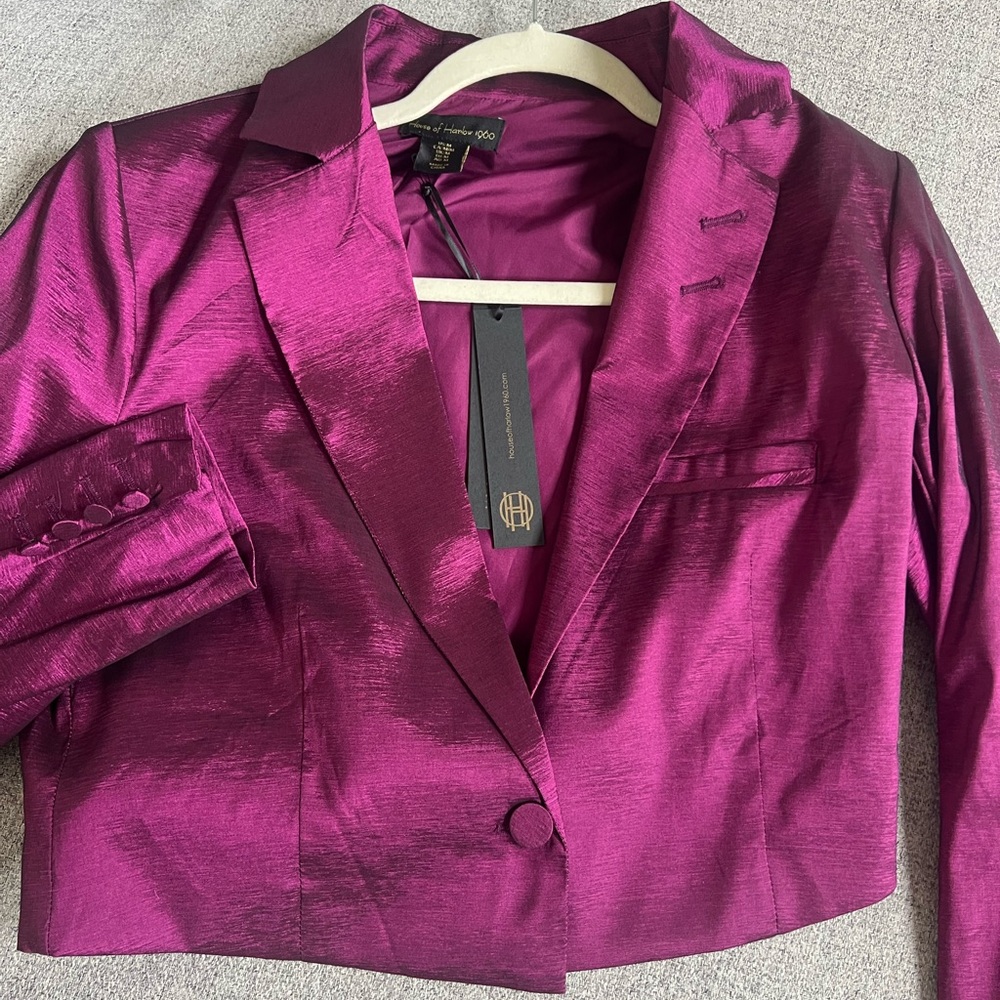 New House of Harlow cropped blazer jacket